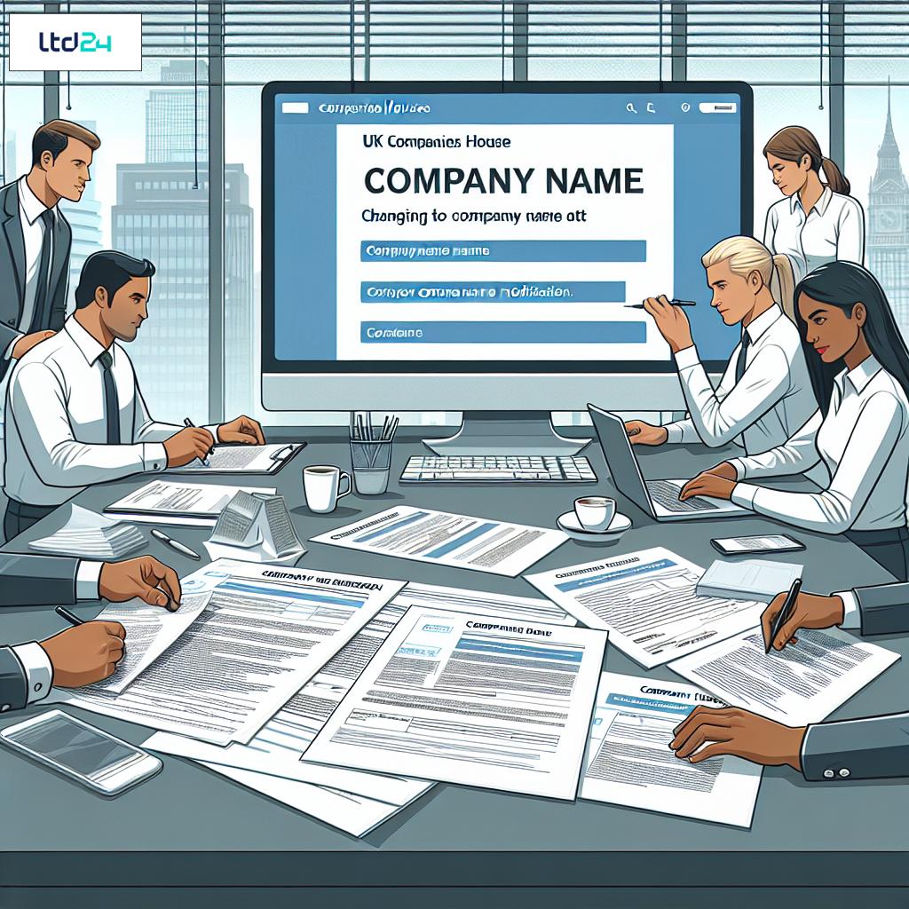 Change of company name companies house for UK company registration