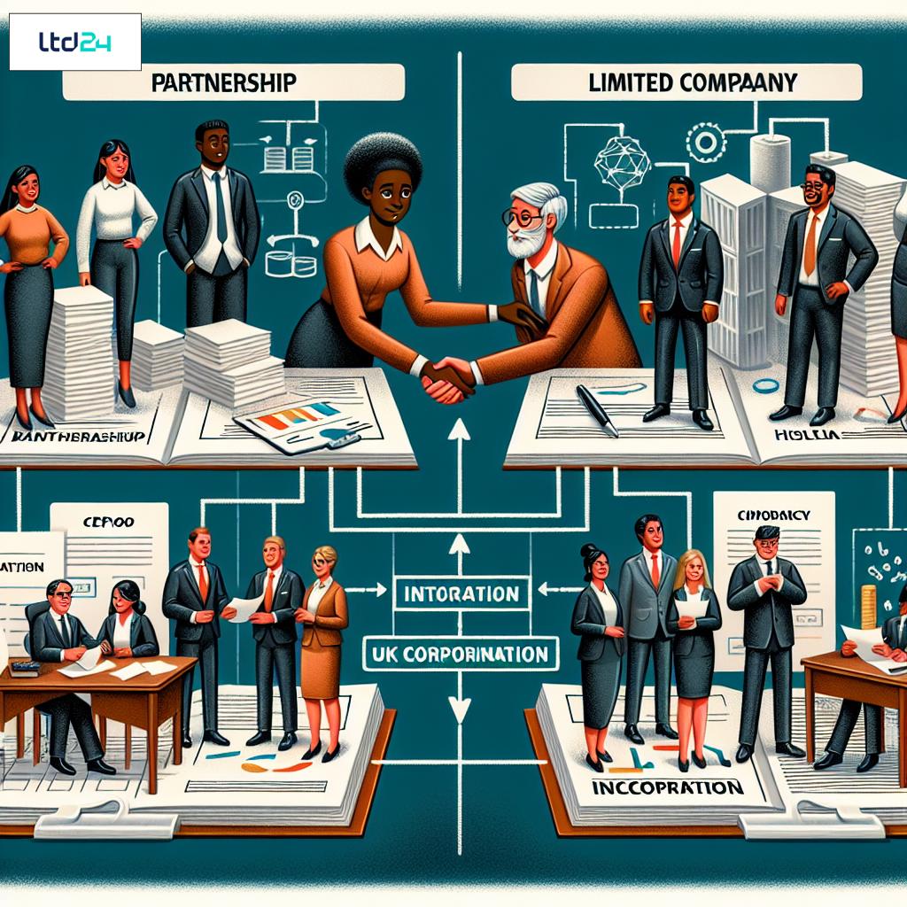 Difference between partnership and limited company for UK company registration