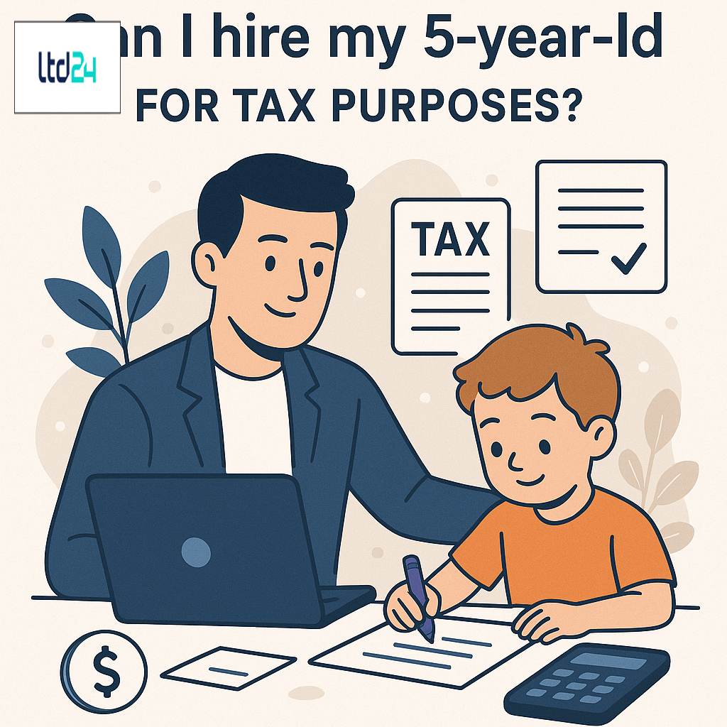Can i hire my 5 year-old for tax purposes